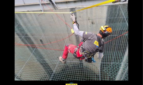 ALP'AD  nettoyage d'un ouvrage d'art à Chambéry 